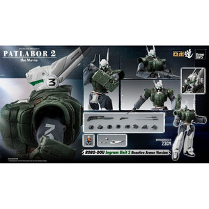 ThreeZero Patlabor 2 The Movie Robo-Dou Action Figure Ingram Unit 3 Reactive Armor Version 