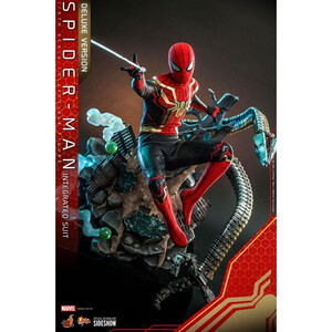 Hot Toys Spider-Man No Way Home 1/6 Scale Movie Masterpiece Scale Spider-Man (Integrated Suit) Deluxe Ver. 