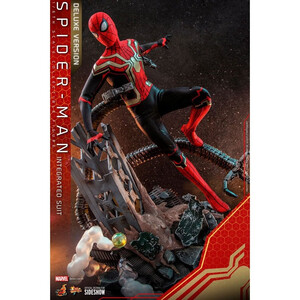 Hot Toys Spider-Man No Way Home 1/6 Scale Movie Masterpiece Scale Spider-Man (Integrated Suit) Deluxe Ver. 