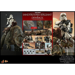 Hot Toys Star Wars Episode IV Action Figure 2-Pack 1/6 Sandtrooper Sergeant & Dewback 