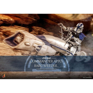 Hot Toys Star Wars The Clone Wars 1/6 Scale Commander Appo & BARC Speeder 