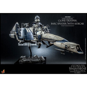 Hot Toys Star Wars The Clone Wars 1/6 Scale Heavy Weapons Clone Trooper & BARC Speeder with Sidecar 