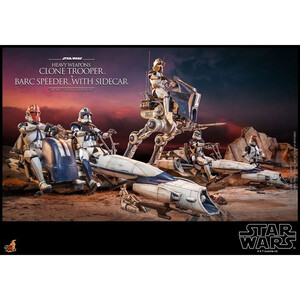 Hot Toys Star Wars The Clone Wars 1/6 Scale Heavy Weapons Clone Trooper & BARC Speeder with Sidecar 