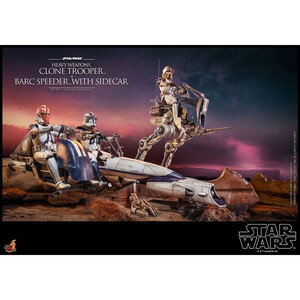 Hot Toys Star Wars The Clone Wars 1/6 Scale Heavy Weapons Clone Trooper & BARC Speeder with Sidecar 