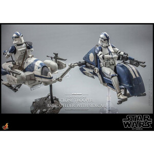 Hot Toys Star Wars The Clone Wars 1/6 Scale Heavy Weapons Clone Trooper & BARC Speeder with Sidecar 