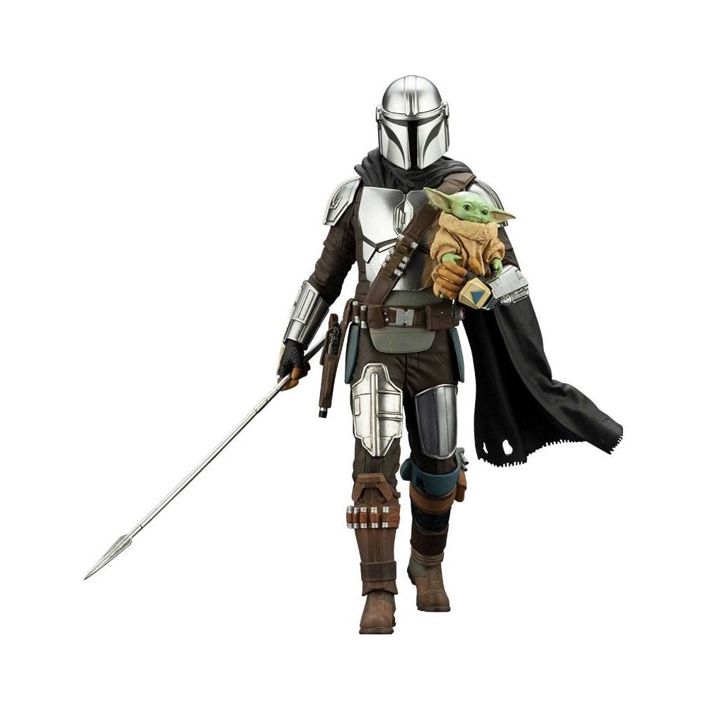 Star Wars The Mandalorian 1/10 Scale ARTFX Mandalorian & Grogu with Beskar Staff 
