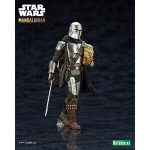 Kotobukiya Star Wars The Mandalorian 1/10 Scale ARTFX Mandalorian & Grogu with Beskar Staff 