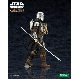 Kotobukiya Star Wars The Mandalorian 1/10 Scale ARTFX Mandalorian & Grogu with Beskar Staff 