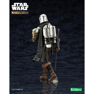 Kotobukiya Star Wars The Mandalorian 1/10 Scale ARTFX Mandalorian & Grogu with Beskar Staff 
