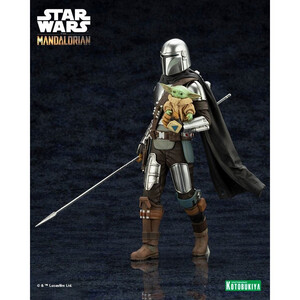 Kotobukiya Star Wars The Mandalorian 1/10 Scale ARTFX Mandalorian & Grogu with Beskar Staff 