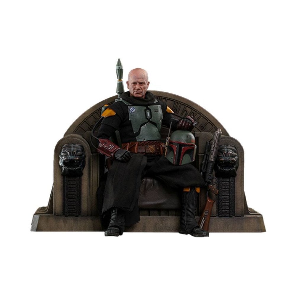 Hot Toys Star Wars The Mandalorian 1/6 Scale Boba Fett (Repaint Armor) and Throne 