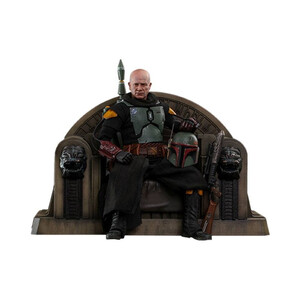 Hot Toys Star Wars The Mandalorian 1/6 Scale Boba Fett (Repaint Armor) and Throne 