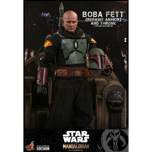 Hot Toys Star Wars The Mandalorian 1/6 Scale Boba Fett (Repaint Armor) and Throne 