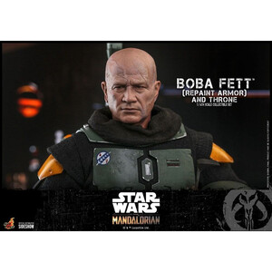 Hot Toys Star Wars The Mandalorian 1/6 Scale Boba Fett (Repaint Armor) and Throne 