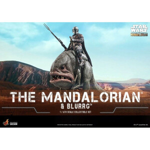 Hot Toys Star Wars The Mandalorian 2-Pack 1/6 Scale The Mandalorian & Blurrg 