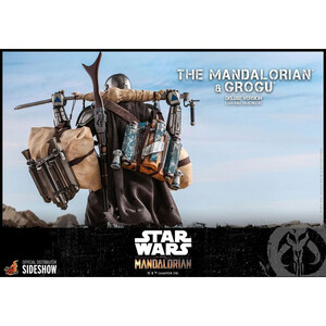 Hot Toys Star Wars The Mandalorian 2-Pack 1/6 Scale The Mandalorian & Grogu Deluxe Version 
