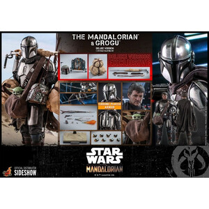 Hot Toys Star Wars The Mandalorian 2-Pack 1/6 Scale The Mandalorian & Grogu Deluxe Version 