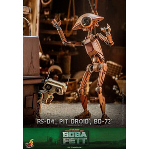 Hot Toys Star Wars The Mandalorian s 1/6 Scale R5-D4, Pit Droid, & BD-72 