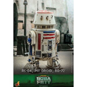 Hot Toys Star Wars The Mandalorian s 1/6 Scale R5-D4, Pit Droid, & BD-72 