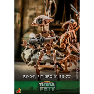 Hot Toys Star Wars The Mandalorian s 1/6 Scale R5-D4, Pit Droid, & BD-72 