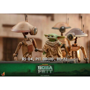 Hot Toys Star Wars The Mandalorian s 1/6 Scale R5-D4, Pit Droid, & BD-72 