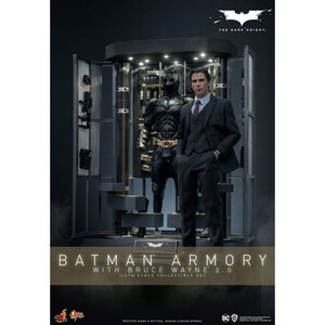 Hot Toys The Dark Knight 1/6 Scale Movie Masterpiece 1/6 Batman Armory with Bruce Wayne Ver 2.0 
