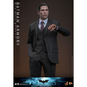 Hot Toys The Dark Knight 1/6 Scale Movie Masterpiece 1/6 Batman Armory with Bruce Wayne Ver 2.0 
