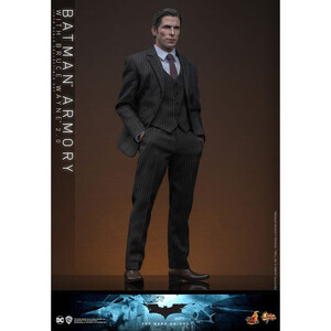 Hot Toys The Dark Knight 1/6 Scale Movie Masterpiece 1/6 Batman Armory with Bruce Wayne Ver 2.0 