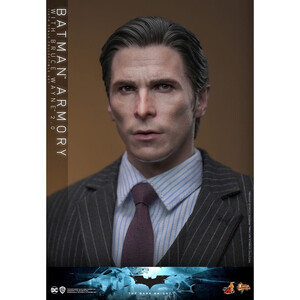 Hot Toys The Dark Knight 1/6 Scale Movie Masterpiece 1/6 Batman Armory with Bruce Wayne Ver 2.0 