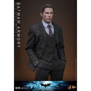 Hot Toys The Dark Knight 1/6 Scale Movie Masterpiece 1/6 Batman Armory with Bruce Wayne Ver 2.0 