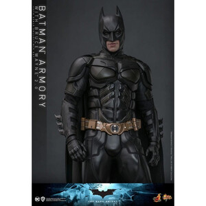 Hot Toys The Dark Knight 1/6 Scale Movie Masterpiece 1/6 Batman Armory with Bruce Wayne Ver 2.0 