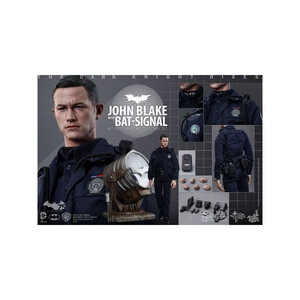 Hot Toys The Dark Knight Rises 1/6 Scale Movie Masterpiece John Blake with Bat-Signal 