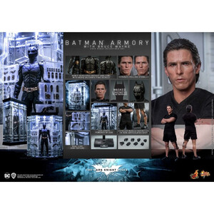 Hot Toys The Dark Knight Rises Movie Masterpiece s & Diorama 1/6 Scale Batman Armory with Bruce Wayne 