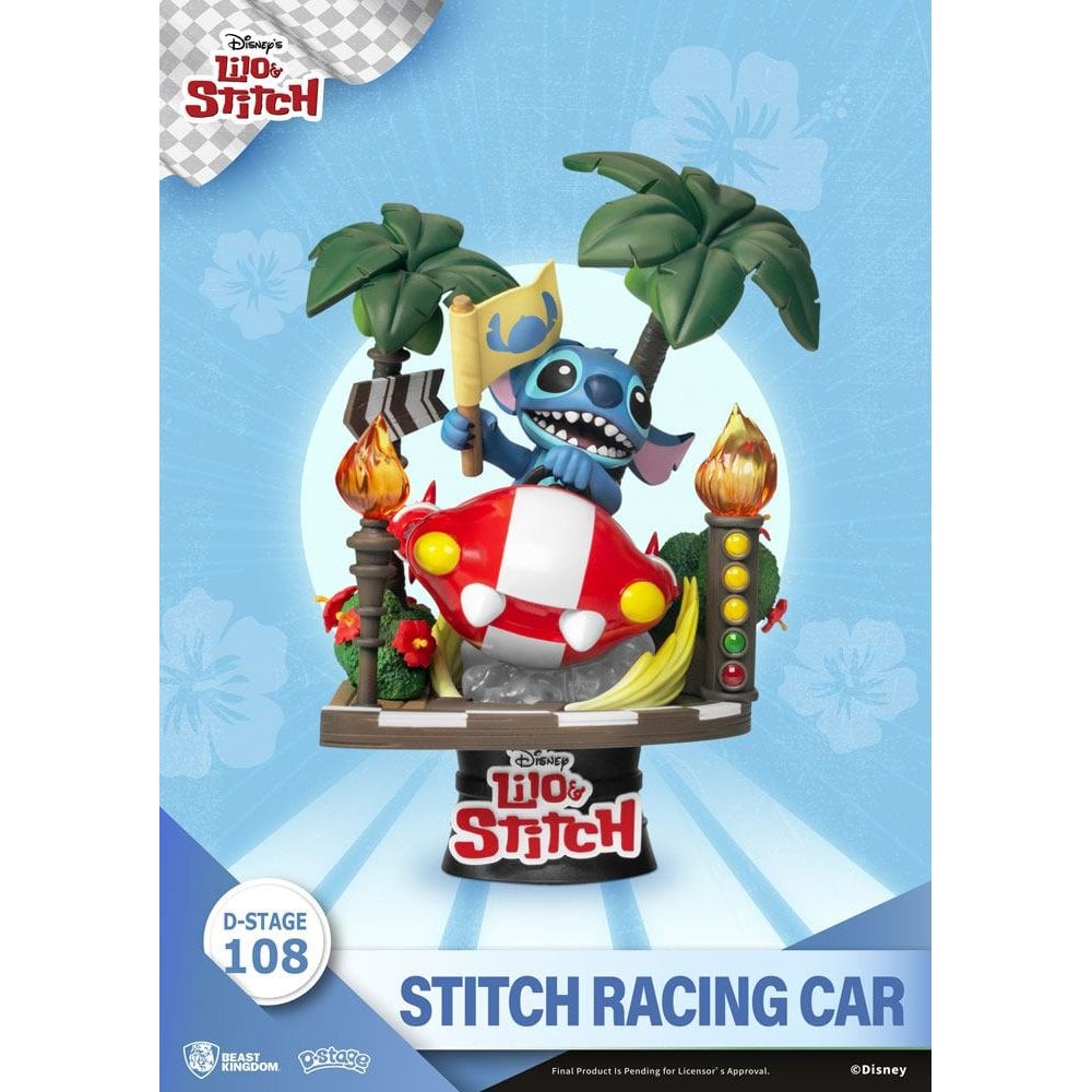 Beast Kingdom Toys Lilo & Stitch D-Stage Stitch Racing Car Closed Box Version 