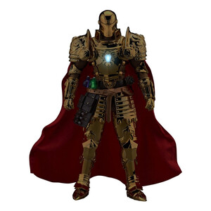 Beast Kingdom Toys Marvel Dynamic 8ction Heroes 1/9 Scale Medieval Knight Iron Man Gold Version 