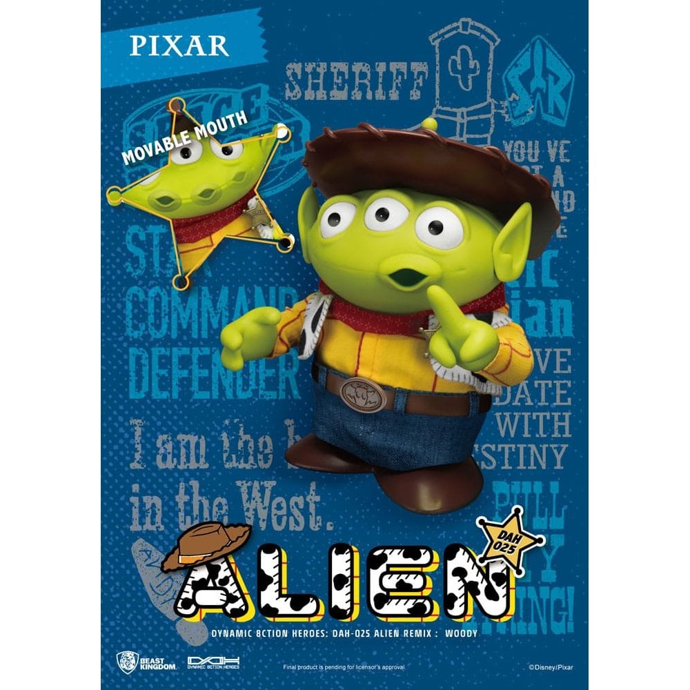 Beast Kingdom Toys Toy Story Dynamic 8ction Heroes Alien Remix Woody 16 cm - PROMO - Damaged packaging 