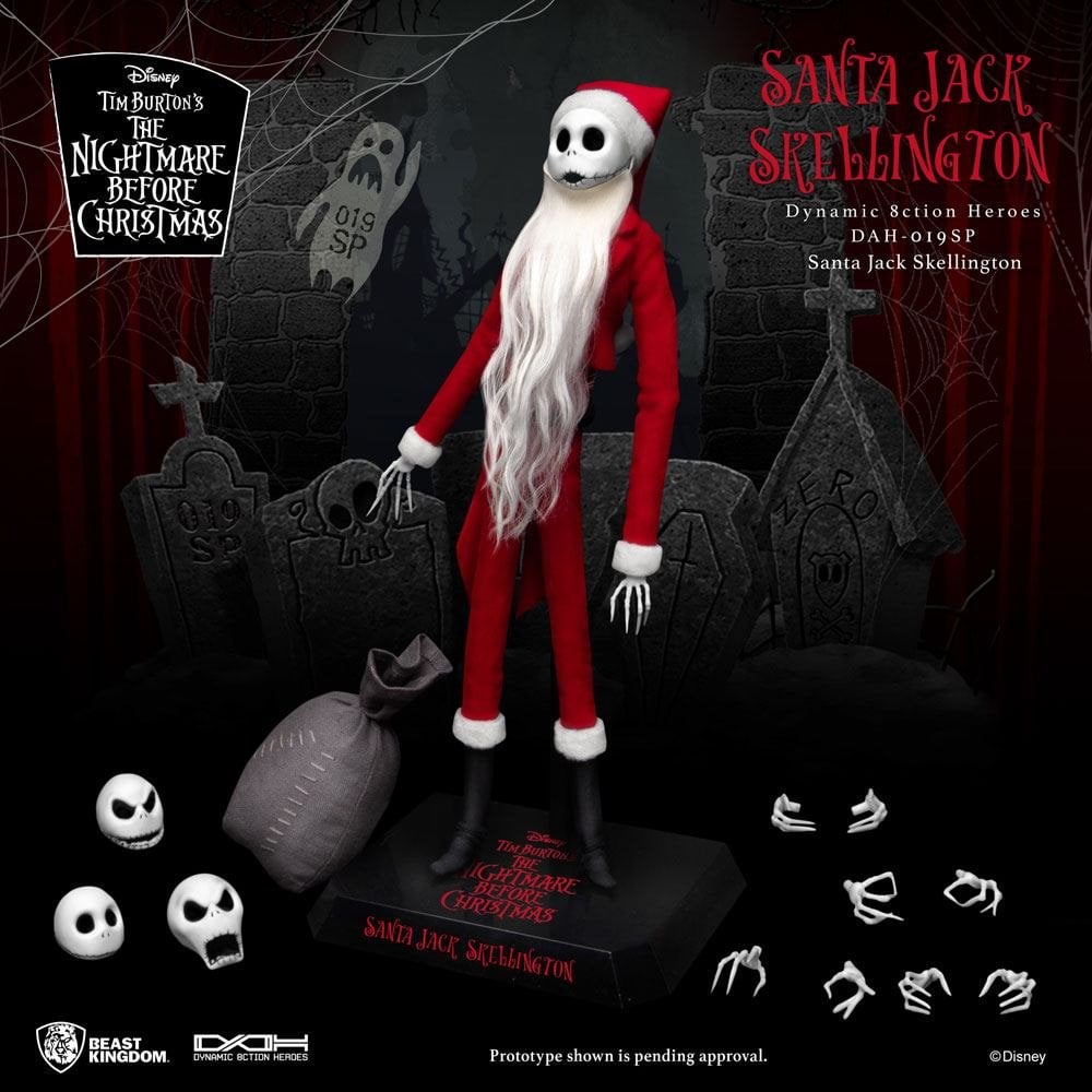 Beast Kingdom Toys Nightmare before Christmas Dynamic 8ction Heroes 1/9 Scale Santa Jack Skellington 