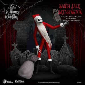 Beast Kingdom Toys Nightmare before Christmas Dynamic 8ction Heroes 1/9 Scale Santa Jack Skellington 