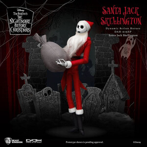 Beast Kingdom Toys Nightmare before Christmas Dynamic 8ction Heroes 1/9 Scale Santa Jack Skellington 