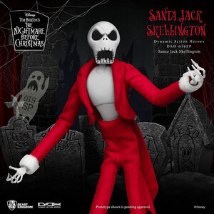 Beast Kingdom Toys Nightmare before Christmas Dynamic 8ction Heroes 1/9 Scale Santa Jack Skellington 