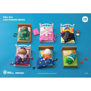 Beast Kingdom Toys Line Friends Mini Egg Attack Assortment Night-Night (6) 