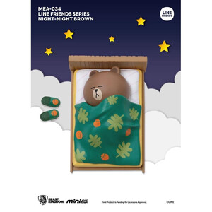 Beast Kingdom Toys Line Friends Mini Egg Attack Assortment Night-Night (6) 