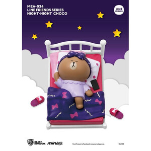 Beast Kingdom Toys Line Friends Mini Egg Attack Assortment Night-Night (6) 