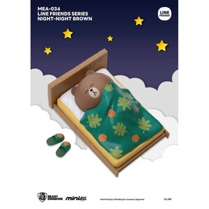 Beast Kingdom Toys Line Friends Mini Egg Attack Assortment Night-Night (6) 