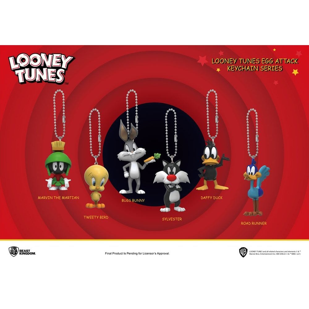 Beast Kingdom Toys Looney Tunes Mini Egg Attack Keychains 4 cm Assortment (6) 