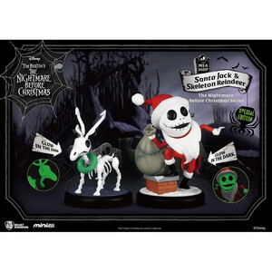 Beast Kingdom Toys Nightmare Before Christmas Mini Egg Attack 2-Pack Santa Jack & Skeleton Reindeer 
