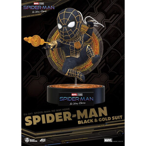 Beast Kingdom Toys Spider-Man No Way Home Egg Attack Figure Spider-Man Black & Gold Suit 