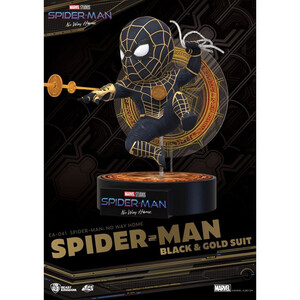 Beast Kingdom Toys Spider-Man No Way Home Egg Attack Figure Spider-Man Black & Gold Suit 