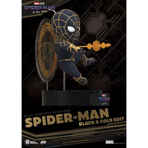 Beast Kingdom Toys Spider-Man No Way Home Egg Attack Figure Spider-Man Black & Gold Suit 