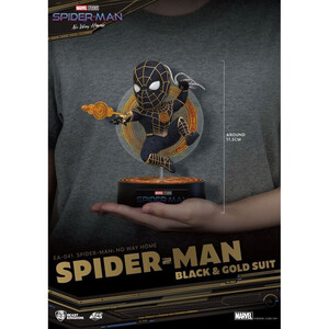 Beast Kingdom Toys Spider-Man No Way Home Egg Attack Figure Spider-Man Black & Gold Suit 